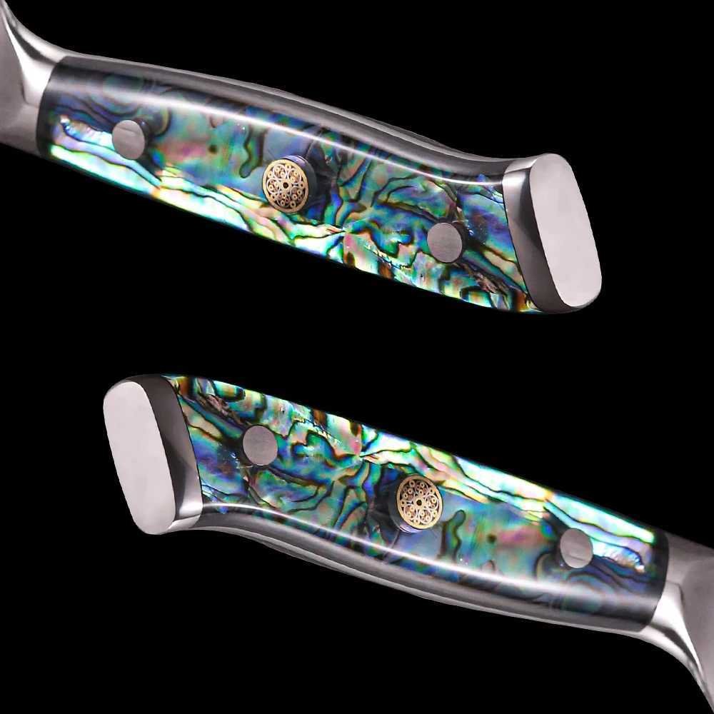 Damascus steel peeling knife professional chef knife Abalon shell handle Paring knife 3.5 67 layers Y241227