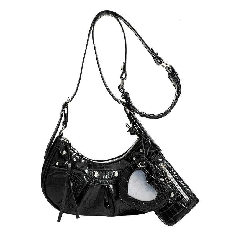 Women's Bags Design Rivet Y2k Style Underarm Versatile 3-In-1 Portable One Shoulder Crossbody Crescent Bag, Women Handbags Momei
