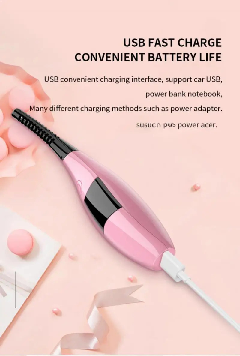 Ion Eyelash Curler Eyelash Artifact Eye Curler Long-Lasting Shaping Volume Rechargeable Electric Heating 241226