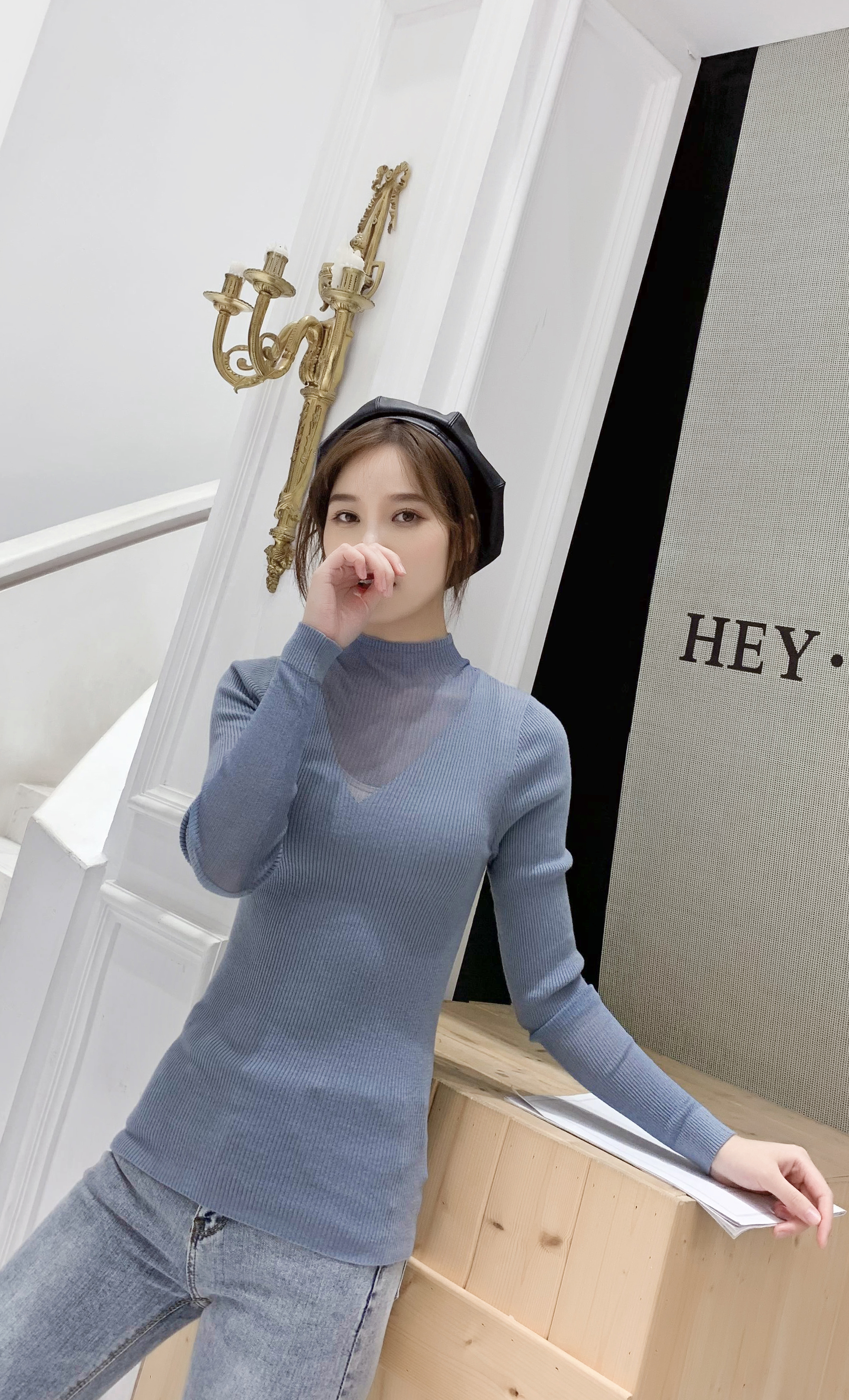Women's Chic Slim Fit Wool Pullover Cozy & Stylish Fall Outerwear