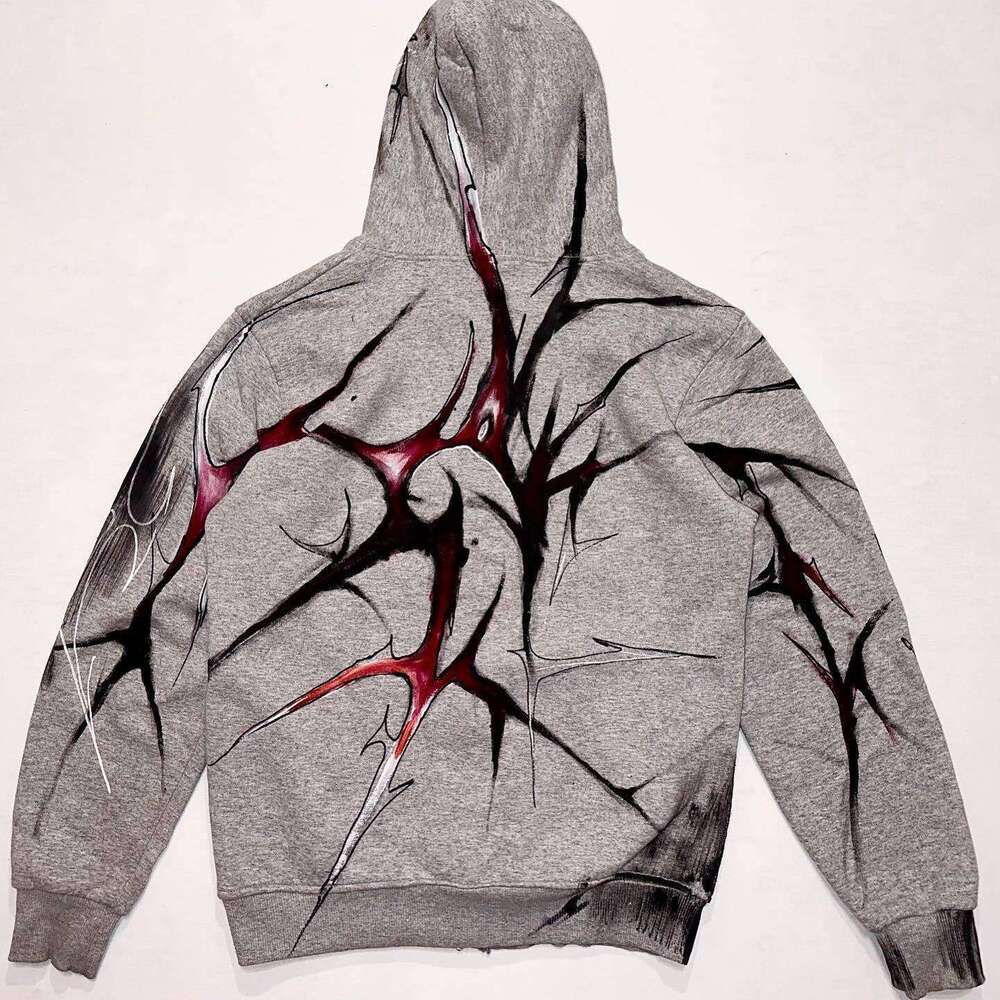 Gothic Spider Printed New Autumn/Winter for Men and Women Hip Hop Street Loose Hoodies