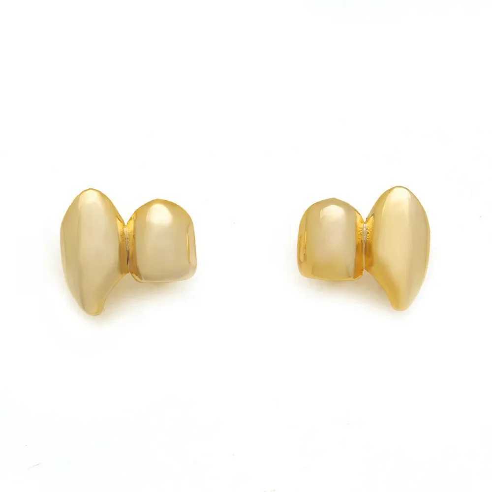 HipHop Classic Single Teeth Grillz Golden Tooth Cs Decor 14K Gold Plated Dental Grills Bo Jewelry For Women Men W241227