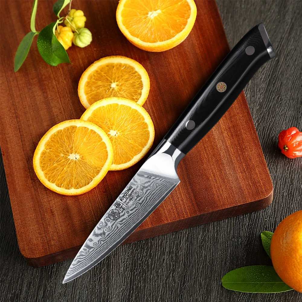 F.YOUNG 3.5 Inch Paring Knife 67 Layer Damascus Steel VG10 Steel Core Sharp Utility Vegetable Peeling Fruit Knife Household Tool Y241227