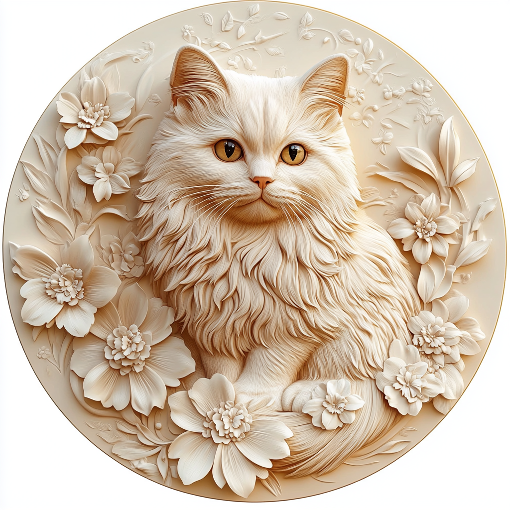 Customizable Circular Aluminum Pet Memorial Decoration - Premium Quality Waterproof Souvenir Tombstone for Cats