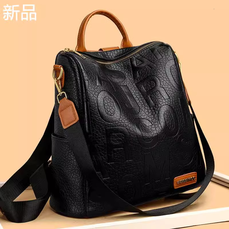 Kangaroo for women 2024 anti-theft travel backpack fashionable top layer cowhide soft leather new product