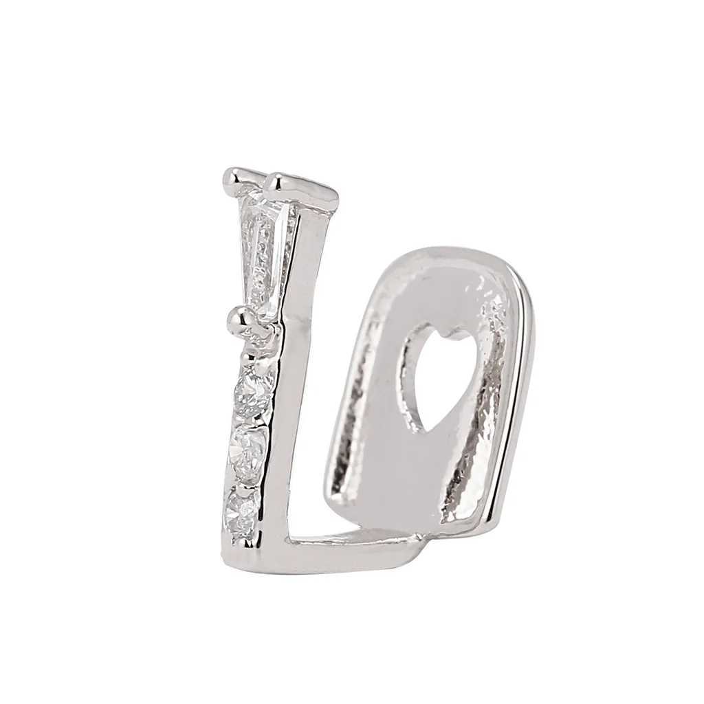 Hip Hop 1pc d Out Single Teeth Grillz Cubic Zircon Cs Micro Pave Top Charm Grills For Men Women Jewelry W241227