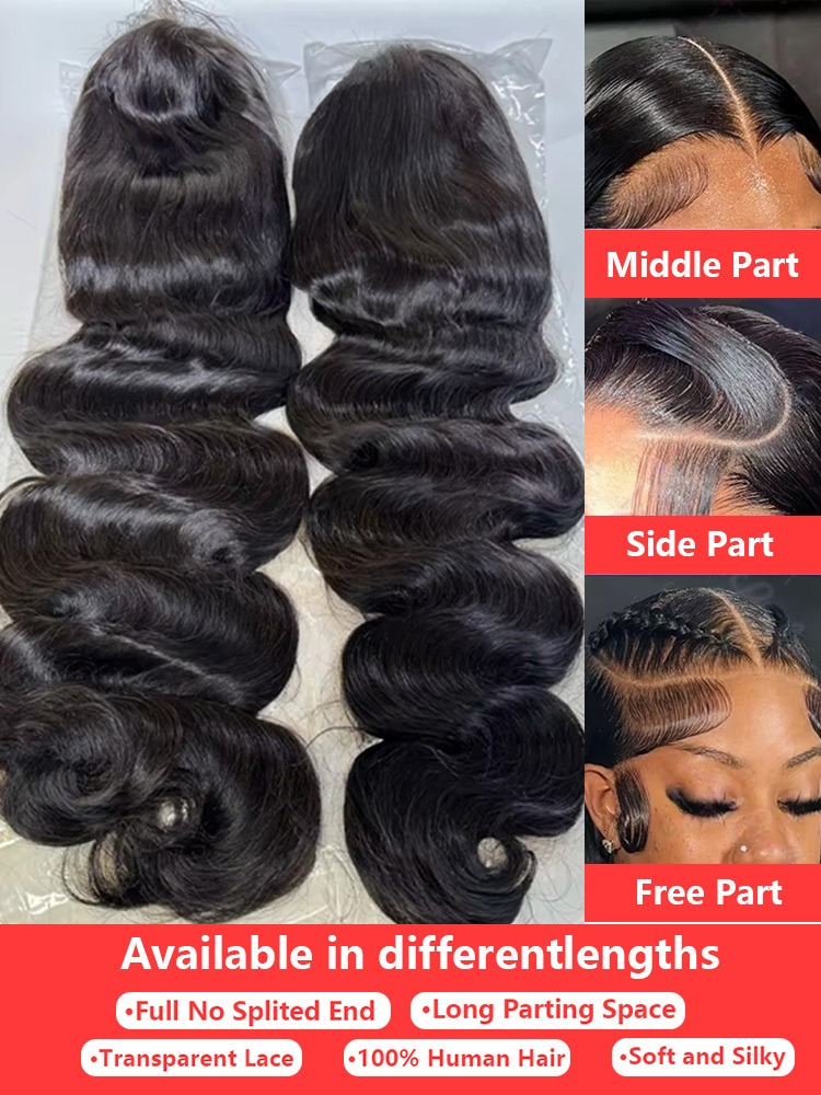30 40 Inch High Density 5X5 Closure Glueless Human Hair Ready To GO Body Wave 13X6 HD Lace Frontal Wig For Women