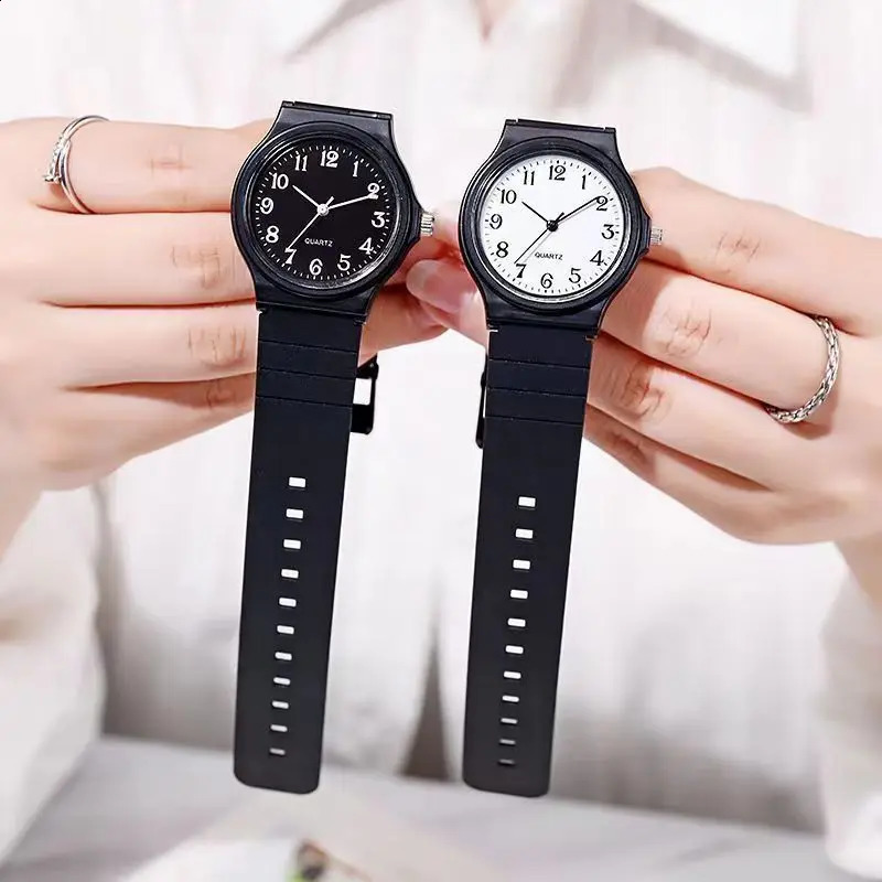 YIKAZE Exam Watch Silicone Strap Simple Women Student Ladies Quartz Wristwatch Waterproof Round Small Dial for 241225