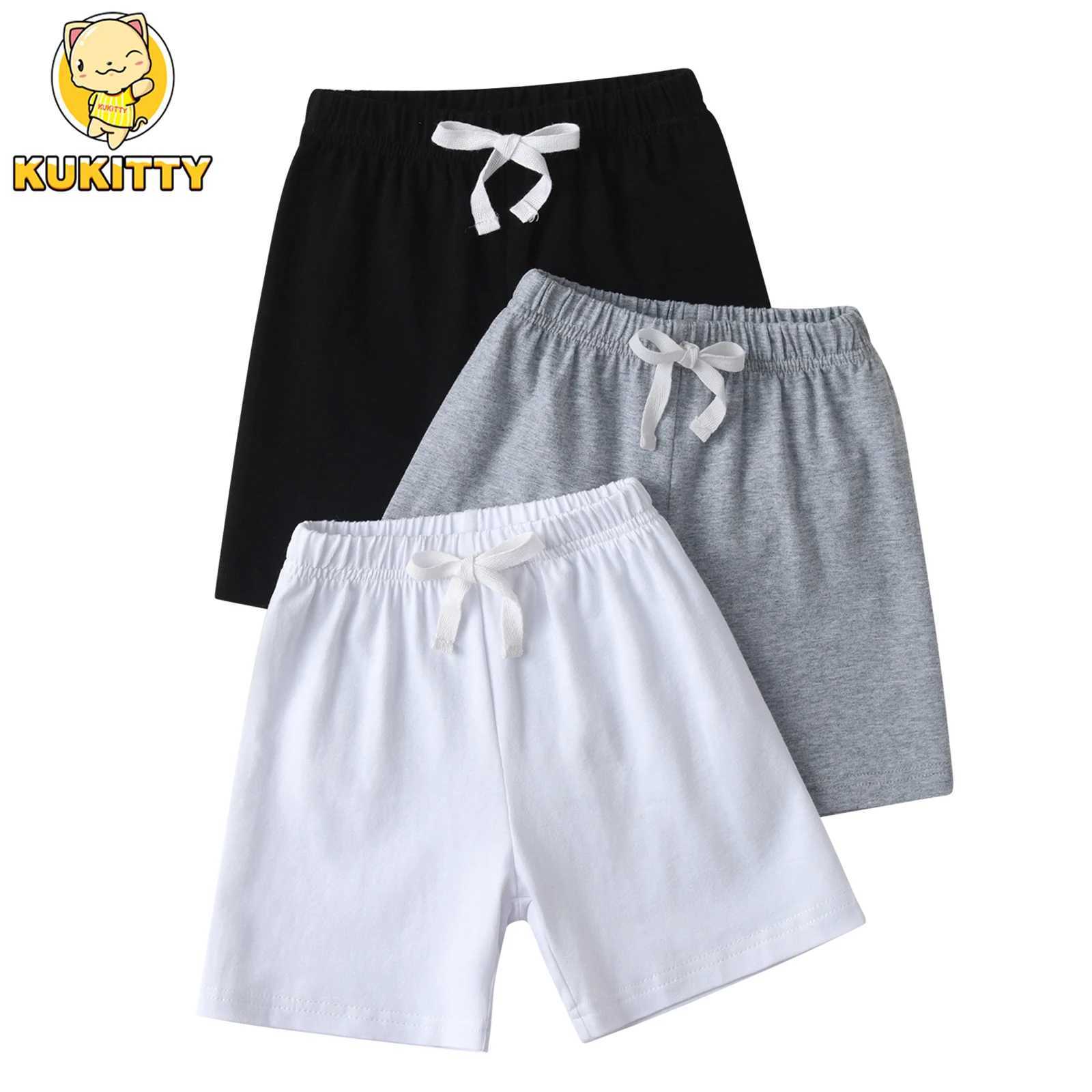 3 Packs Children Boys Summer New Cotton Solid Color Beach Shorts Toddlers Kids Baby Boys 1 2 3 Years Casual Clothes W241227