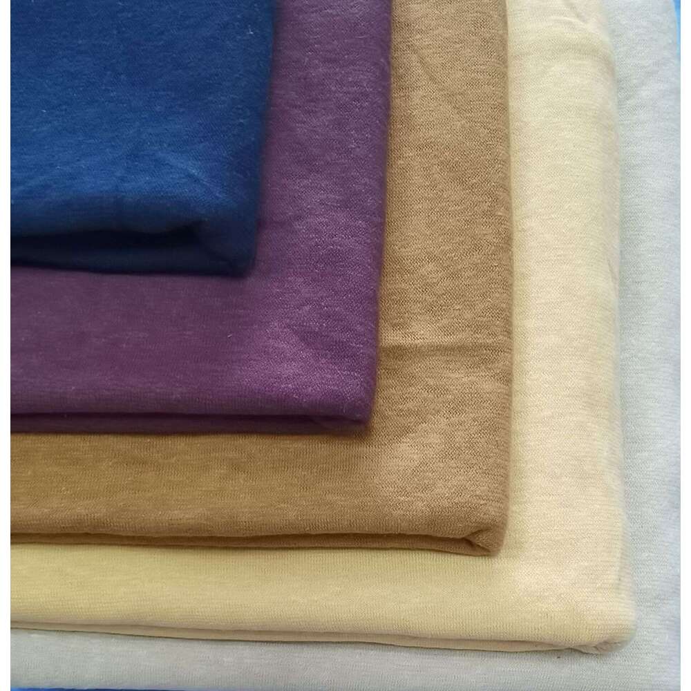 Natural sweat moisture free 17s cotton en plain color 170g single-sided knitted T-shirt cardigan fashion fabric