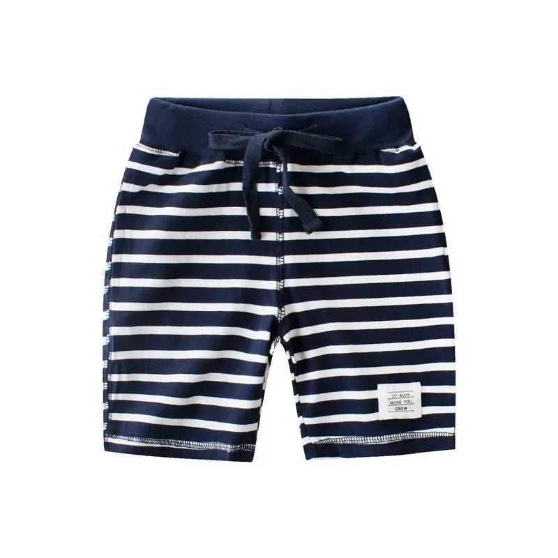 2025 summer clothing striped cotton shorts suitable for boys toddlers children beach shorts childrens sports pants W241227