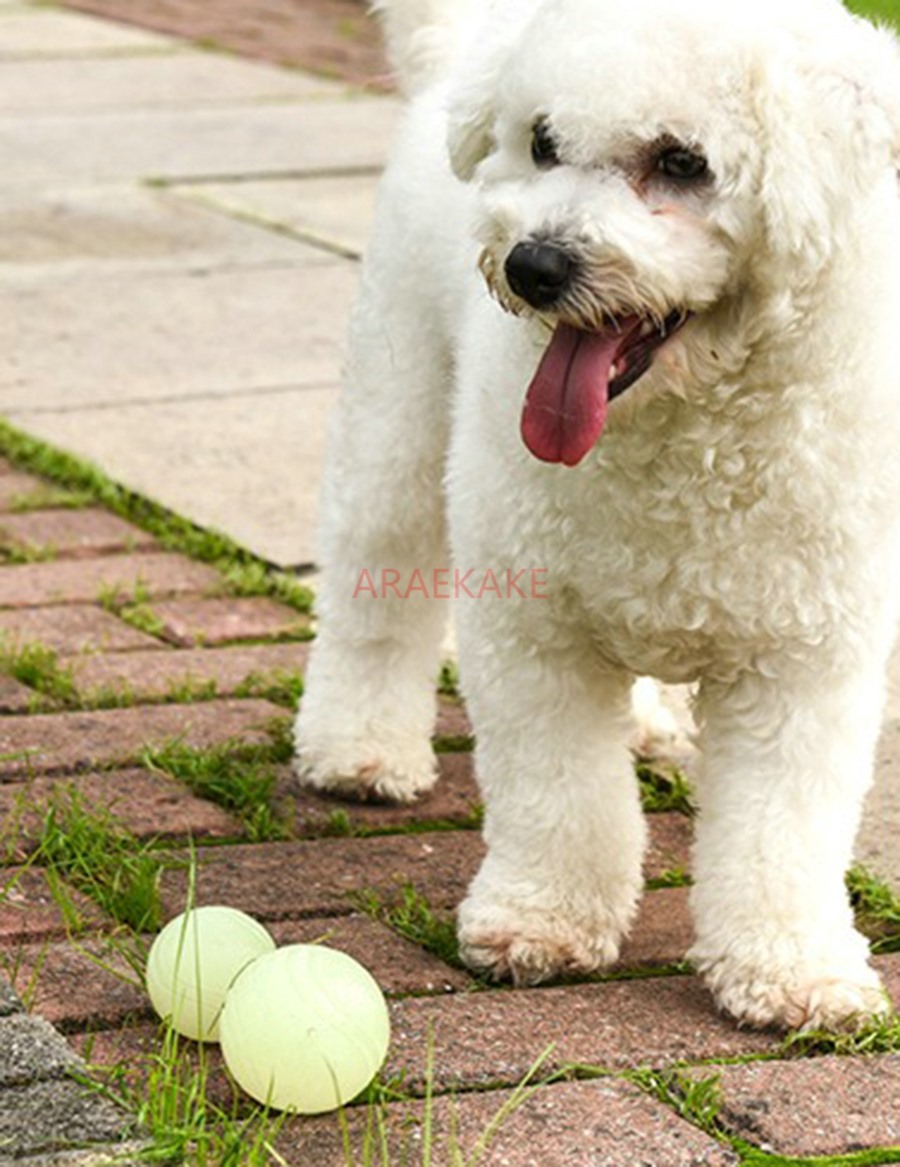 Dog toy ball, elastic, bite resistant, grinding teeth, dog training ball, night light floating rubber interactive