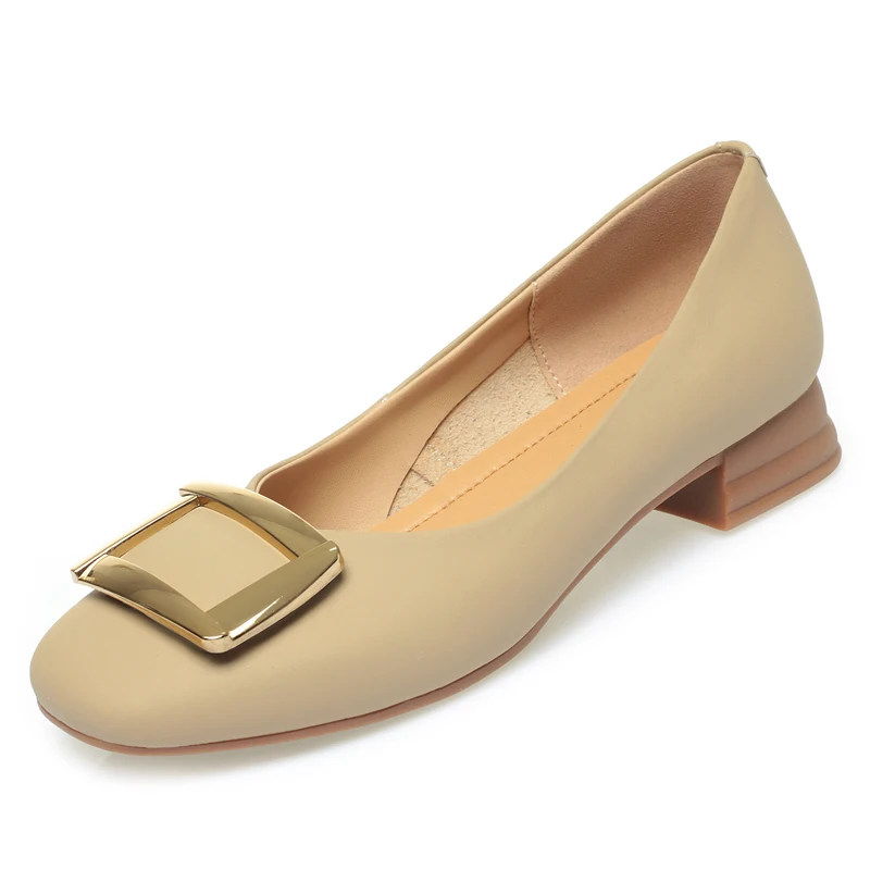 AIYUQI Genuine Leather Beanie Shoes Women Spring New Slip-on Ladies Shoes Soft Soled Loafers Women