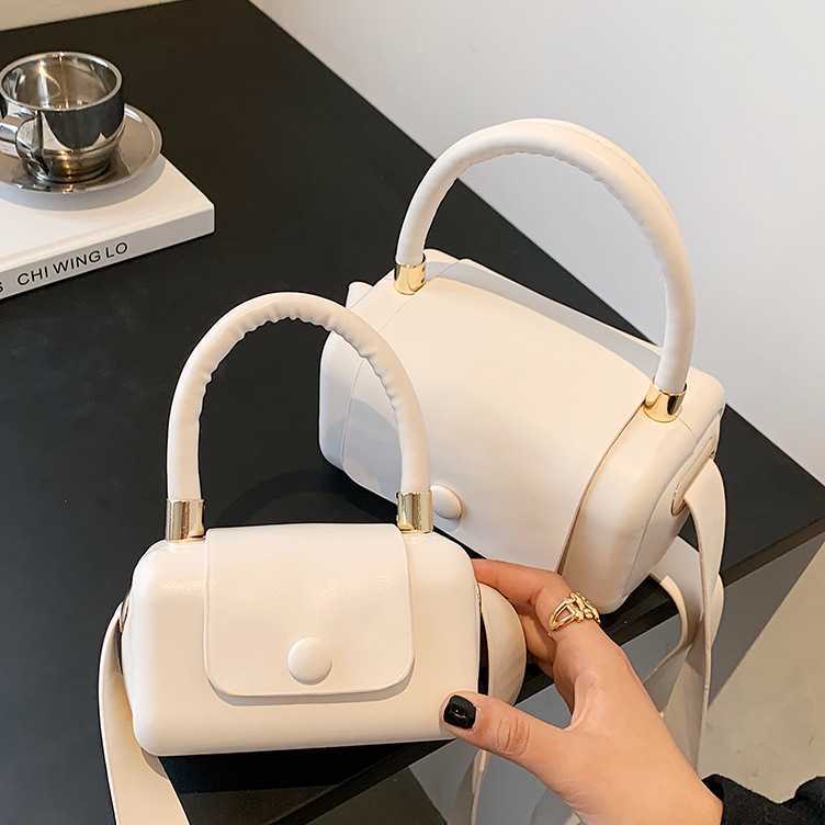 Bag women trendy pottery handbag, popular candy color, simple single shoulder diagonal pillow bag 241215