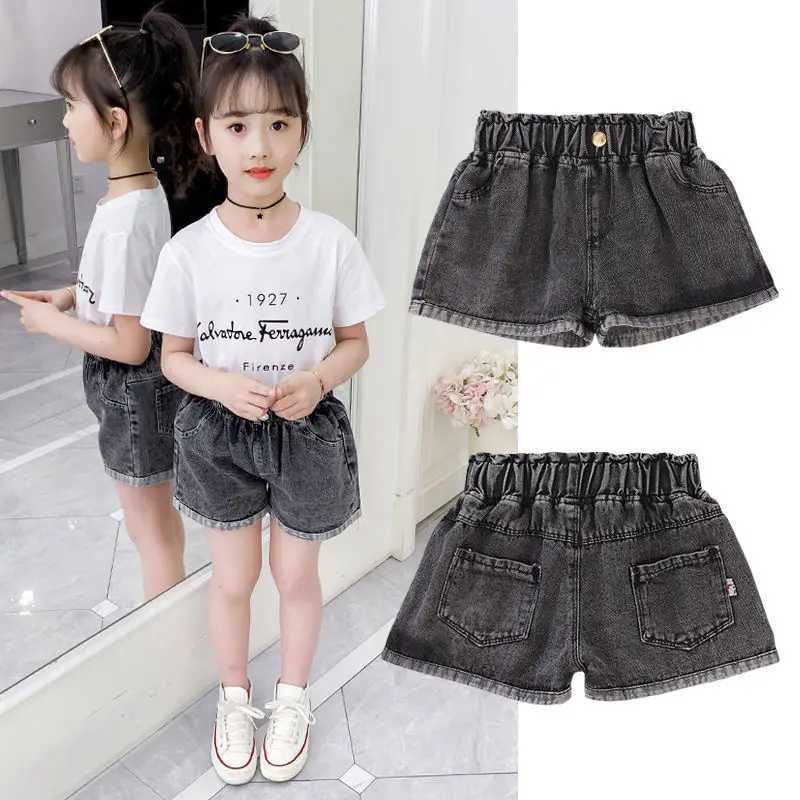 Children Summer Shorts Girls Denim Shorts Fashion Girl Short Blue Jeans Children Pants Girls Shorts Teenage Clothes 8 10 12 14 Y W241227