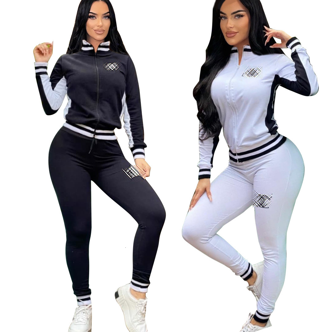 Dd0063 Women's New Fashion Leisure Sports With Threaded High Quality Two Piece Set