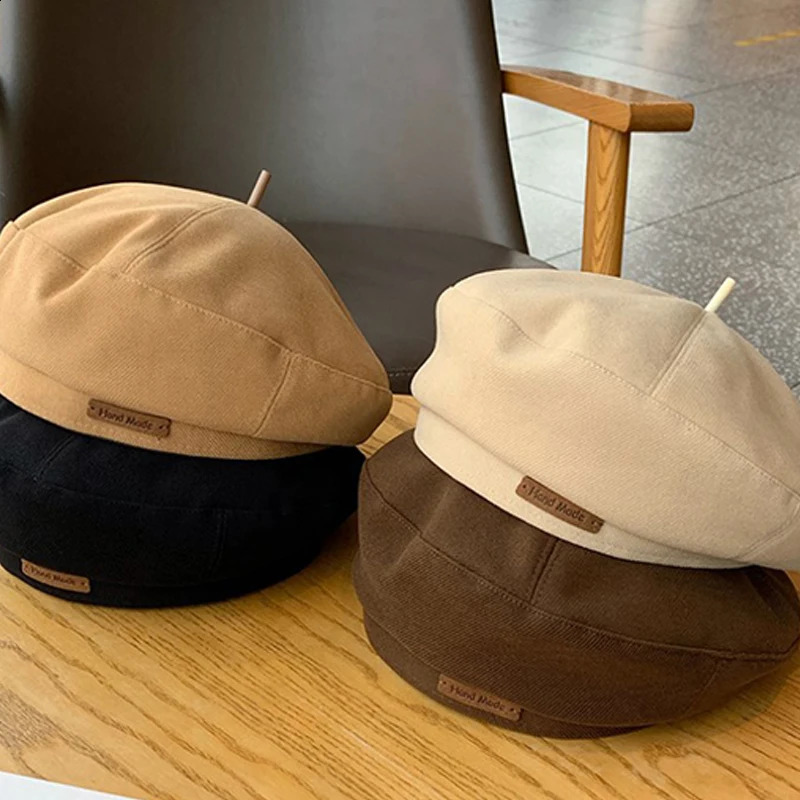 Autumn Winter Sweet Cool Light Woolen Hats Retro Versatile Berets Cap 241226