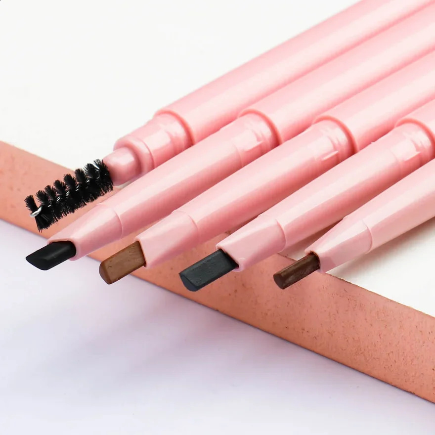 Custom Pink Eyebrow Pencil Private Label Waterproof Long Lasting Vegan Eyebrow Pencil Suppliers 241226