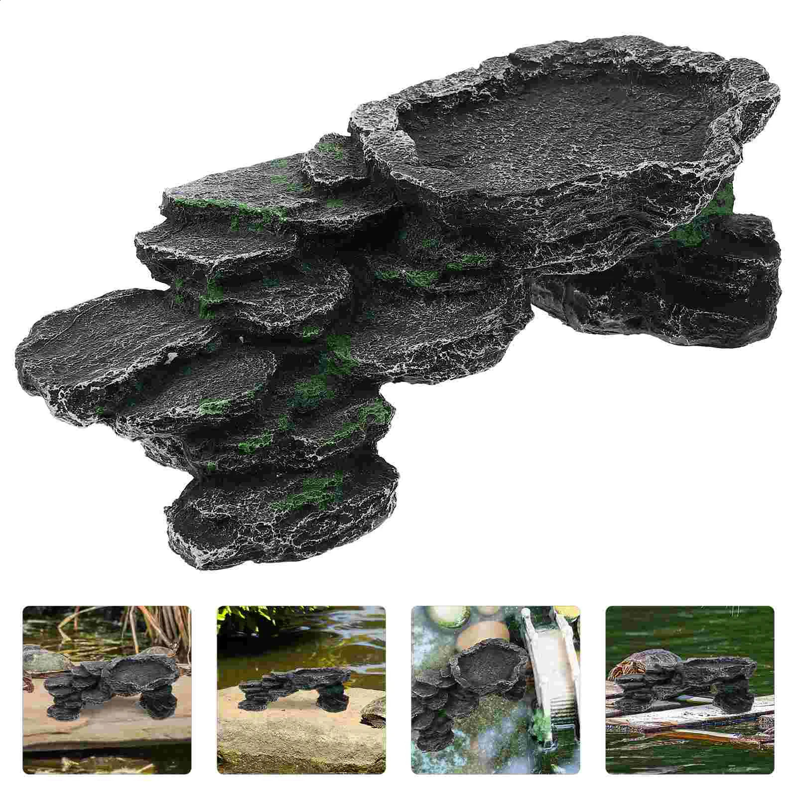 Pet Climbing Turtle Earth Accessories Platform Basking Tank Ramp Turtles 241225