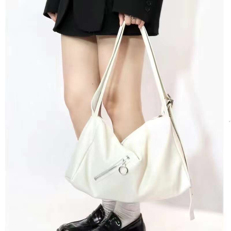 Y2k Spicy Girl Soft Leather Texture Tote Trendy Fashion Cross Shoulder Casual Large Capacity Bag for Women