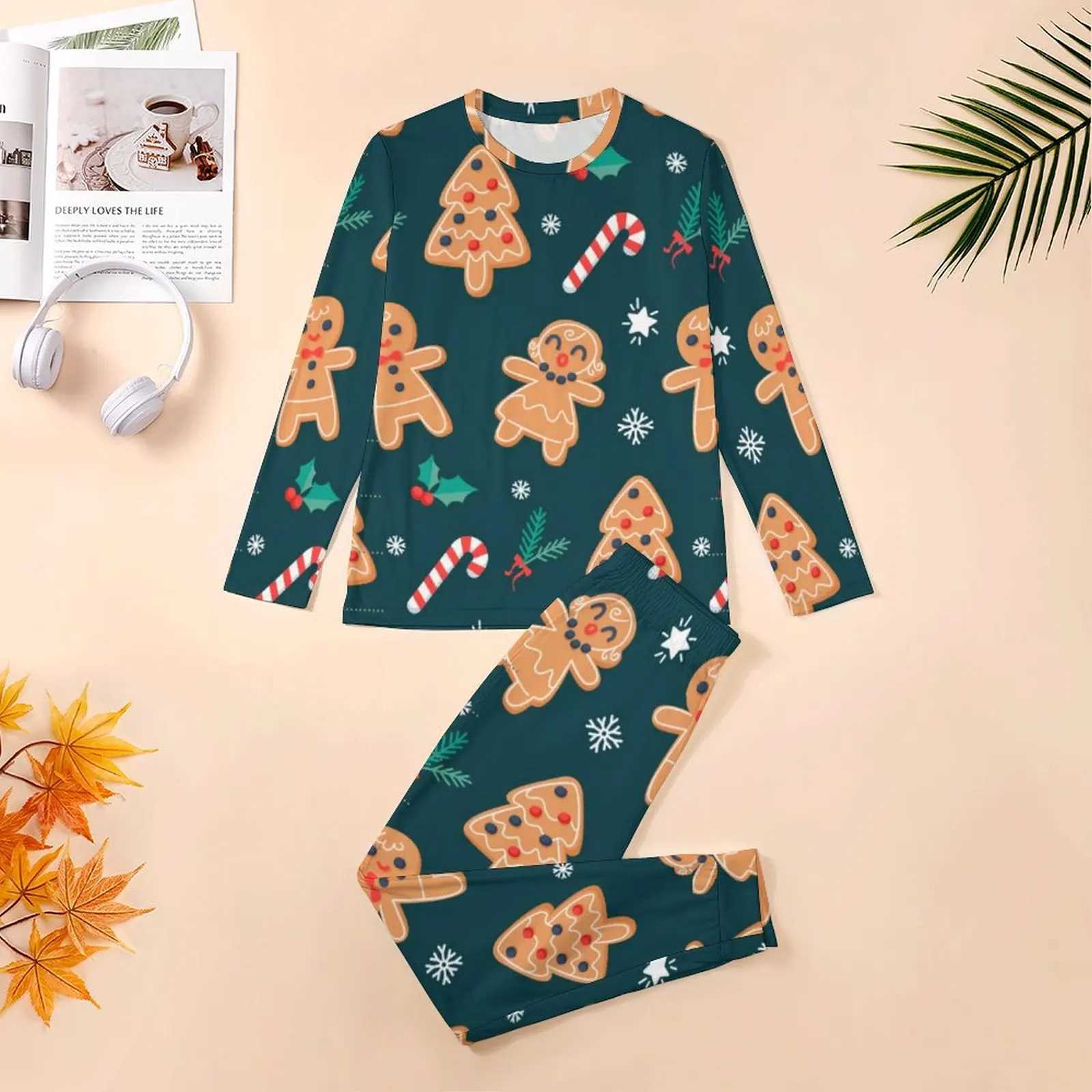 Christmas Holiday Pajamas Long Sleeve Cartoon Print 2 Piece Casual Pajama Sets Autumn Men Design Kawaii Oversized NightwearXJ241227