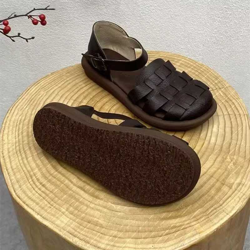 High Quality New Luxury Sandals Summer Shoes Women Strap Beach Sandals Gladistor Style Flat Heels Shoes Female Ladies Sandals Platform Shoes T241227