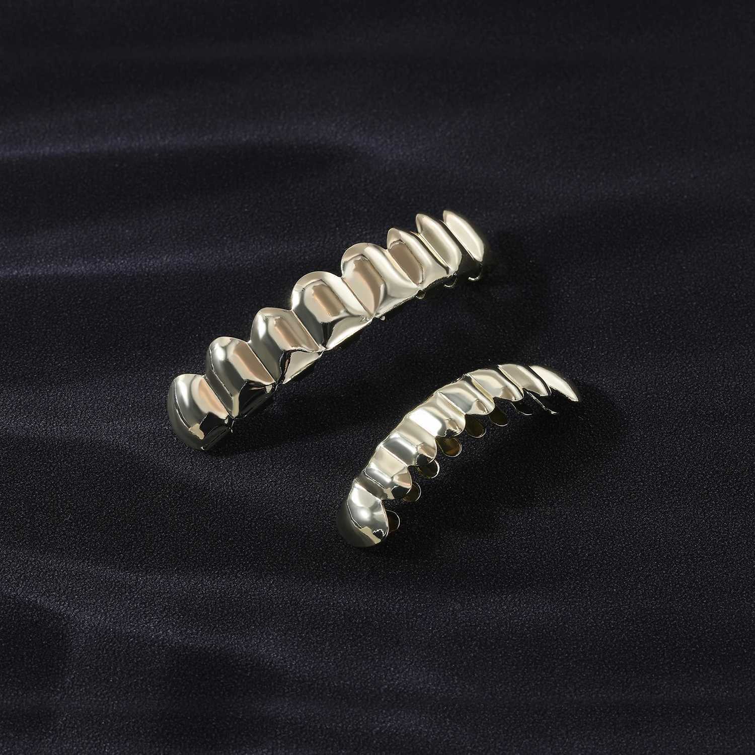 AOEDEJ 1 set of hip-hop teeth Grilz gold-plated dental grill rock teeth Grilz Cs crystal teeth Cs Halloween vampire teeth W241227