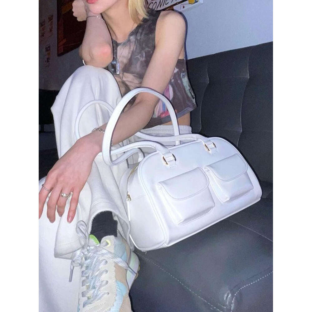 Women's Bags Handbag Momei Same Oil Wax Leather Bow With Multiple Pockets, Underarm Bag, Commuting Hand, Single Shoulder