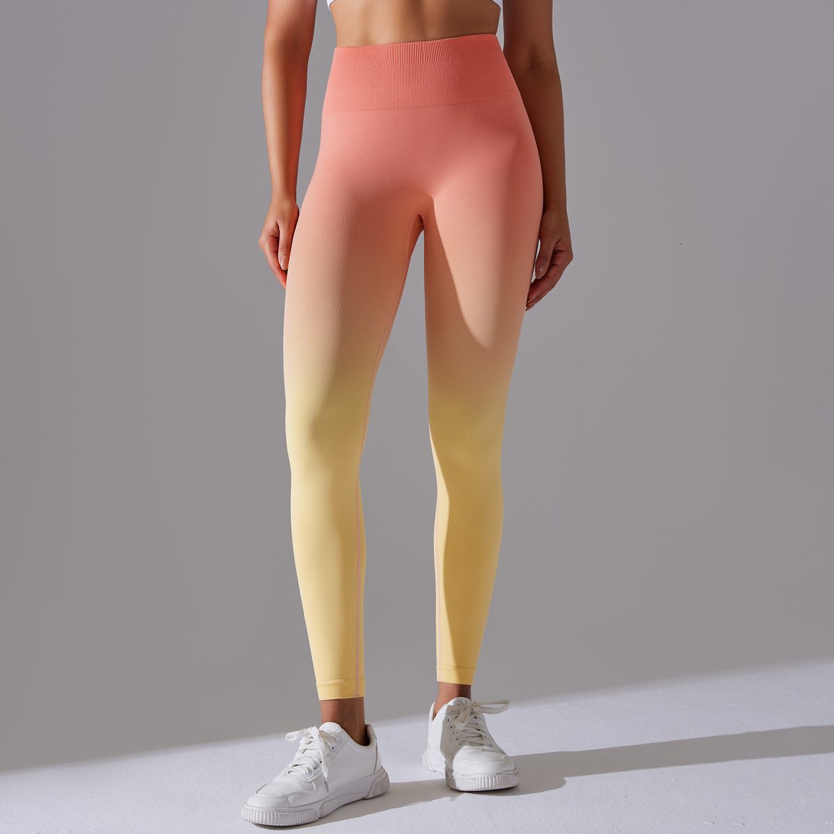 Gradual Change Yoga Pants High Waisted Gym Leggings Sport Women Fiess Seamless Female Legging Tummy Control Running Training