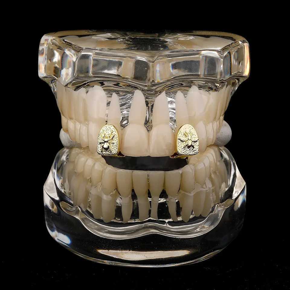 TOPGRILLZ Trend Single Animal Teeth Grillz Hip Hop Glossy Tooth Cs For Women Men Bo Jewelry Halloween Decoration W241227