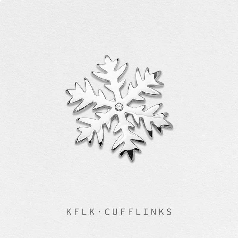 KFLK Fashion Snowflake Brooch Pins Exquisite Brooches For Women Mens Costumes Badge Brooch Jewelry Wholesale 241227