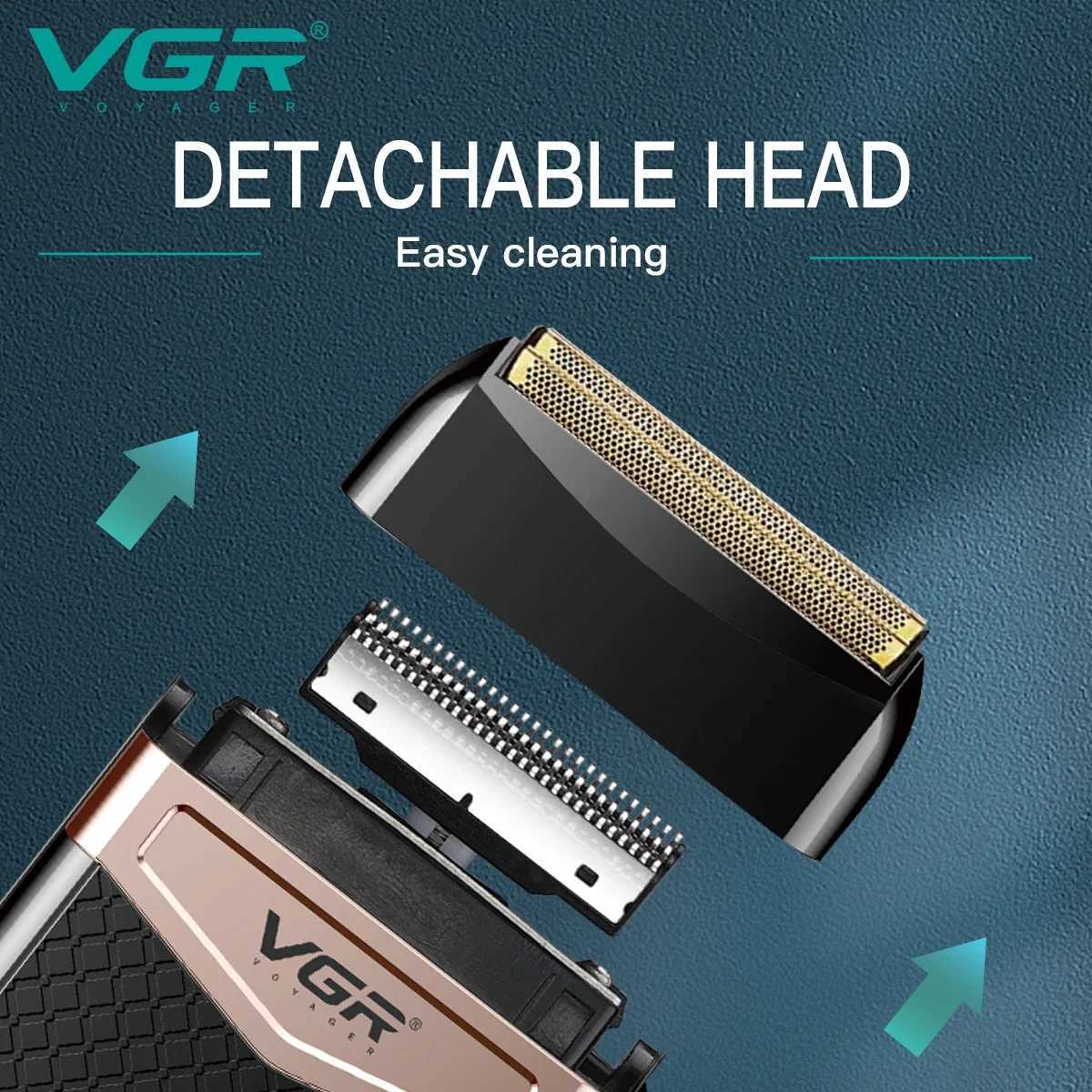 VGR Razor Electric Shaver Reciprocating Hair Trimmer Professional Beard Cutting Machine Portable Shaving Machine for Men V-331 W241227
