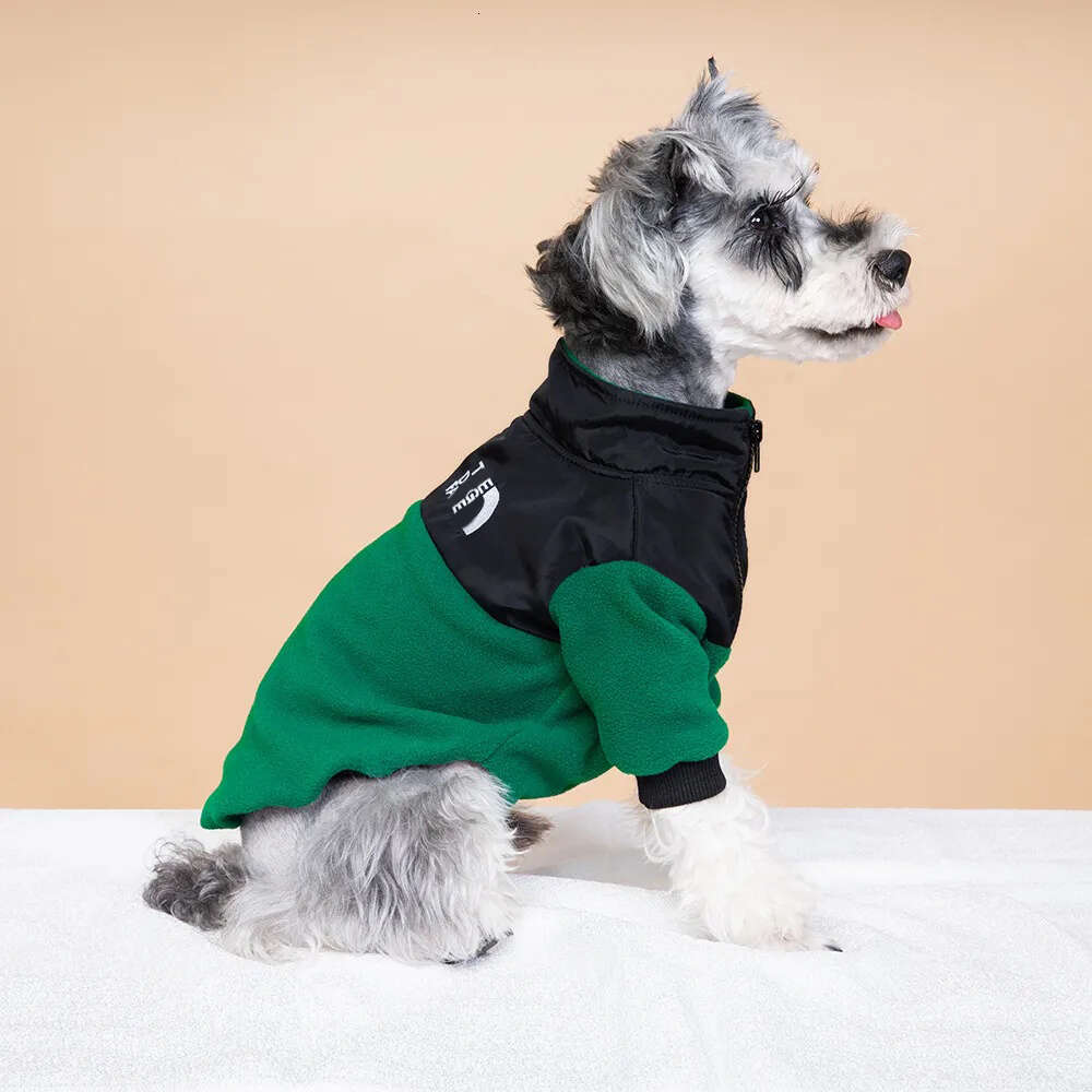 Soft Warm Fleece Hoodie Splicing Designer Apparel The Dog Face Coats Pet Winter Jacket Cold Weather Clothes for Small Medium Dogs XXXL Black A158