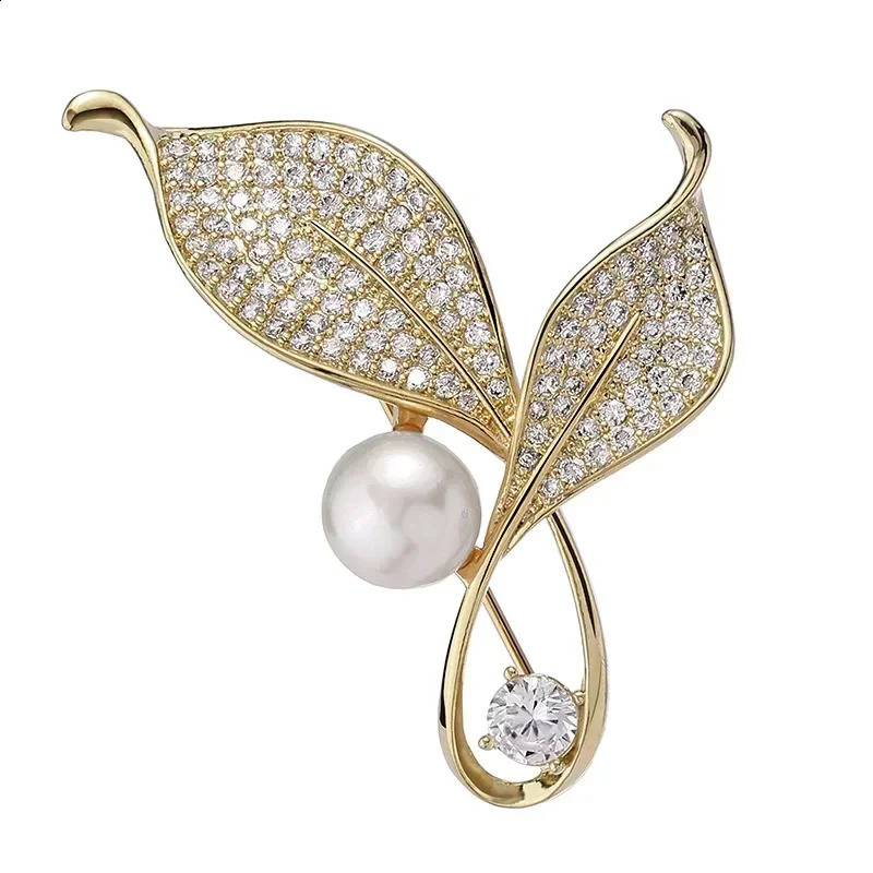 Trendy Breast Flower Fashion Brooch Pearl Lapel Pin Breastpin Jewelry Clip Cute Corsage Buckle Alloy Gift 241227