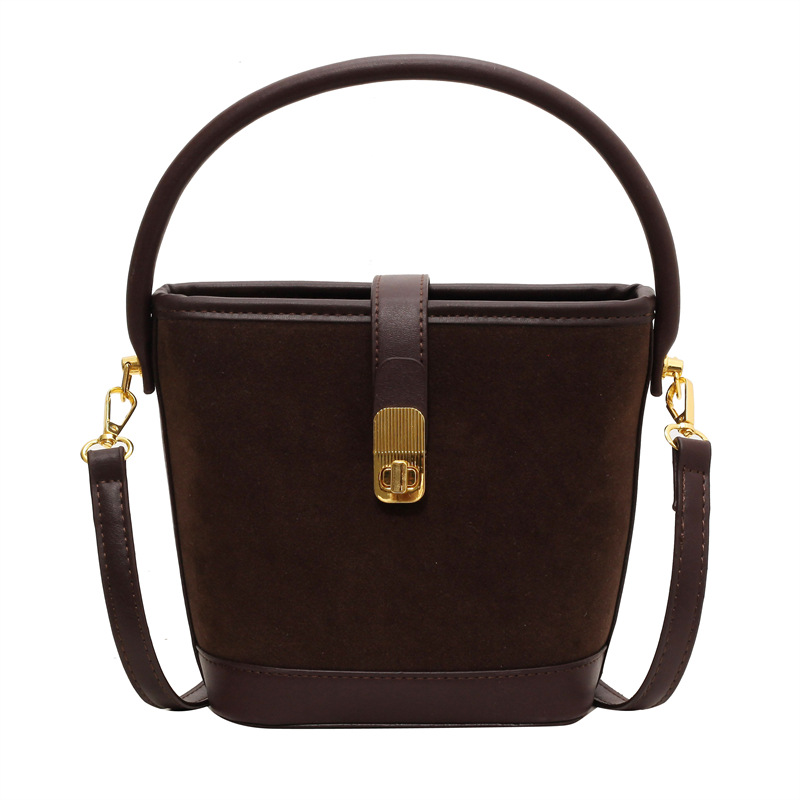 Fashion women's bag matte bucket bag large capacity shoulder crossbody portable underarm bag
