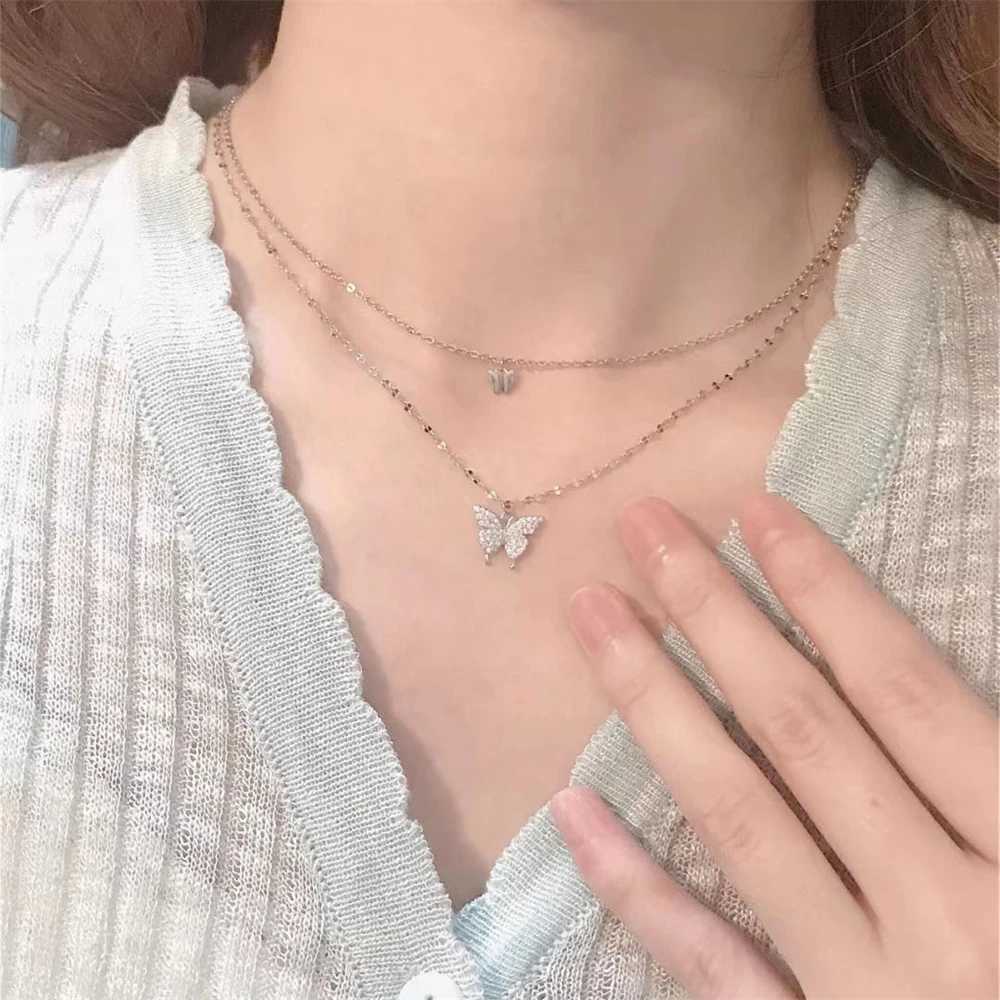 Clavicle Chain Elegant Fashion Fashionable Sparkling Pendant Necklace Niche Neck Accories There Must Be NecklaceXJ241227