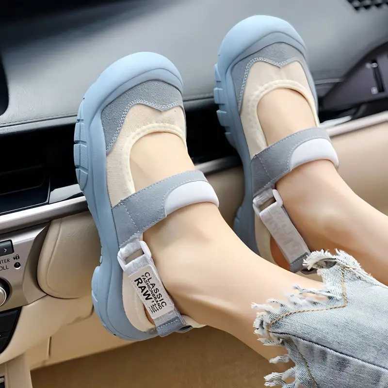 High Quality Summer New Running Sports And Leisure Womens Shoes Fashion Flat Sandals Thick Bottom Wear-Resistant Beach Shoes Size 35-40 T241227