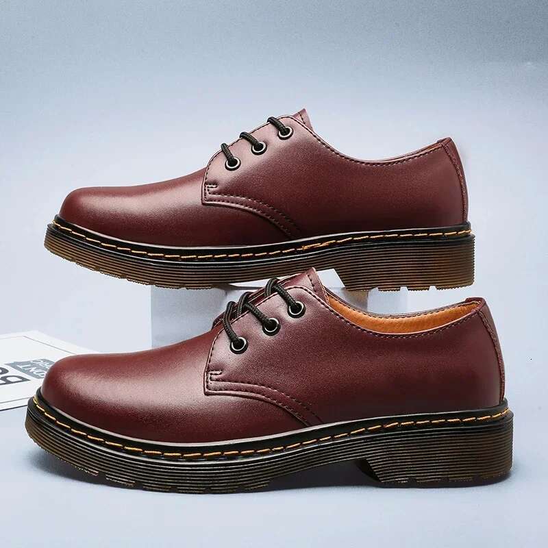 British Style Outdoor Brand Thick Bottom Oxford Lace Up Safety Beef Tendon Outsole Work Shoes Casual