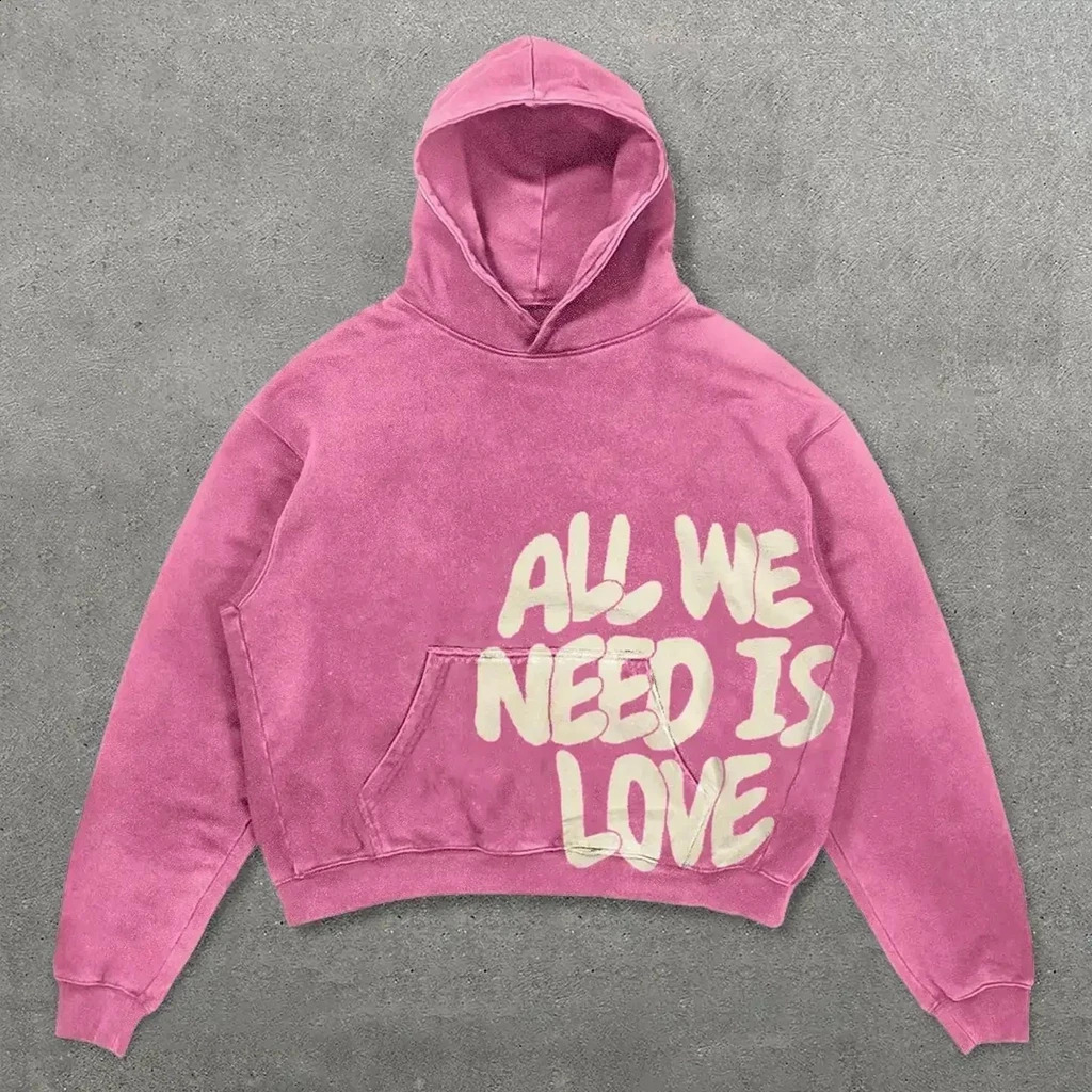 kpop ins all we need is MONEY Print pullover Hoodie women Men Autumn Sweatshirt pullover Hoody BAT SLEEVE For Youth Fans 241226