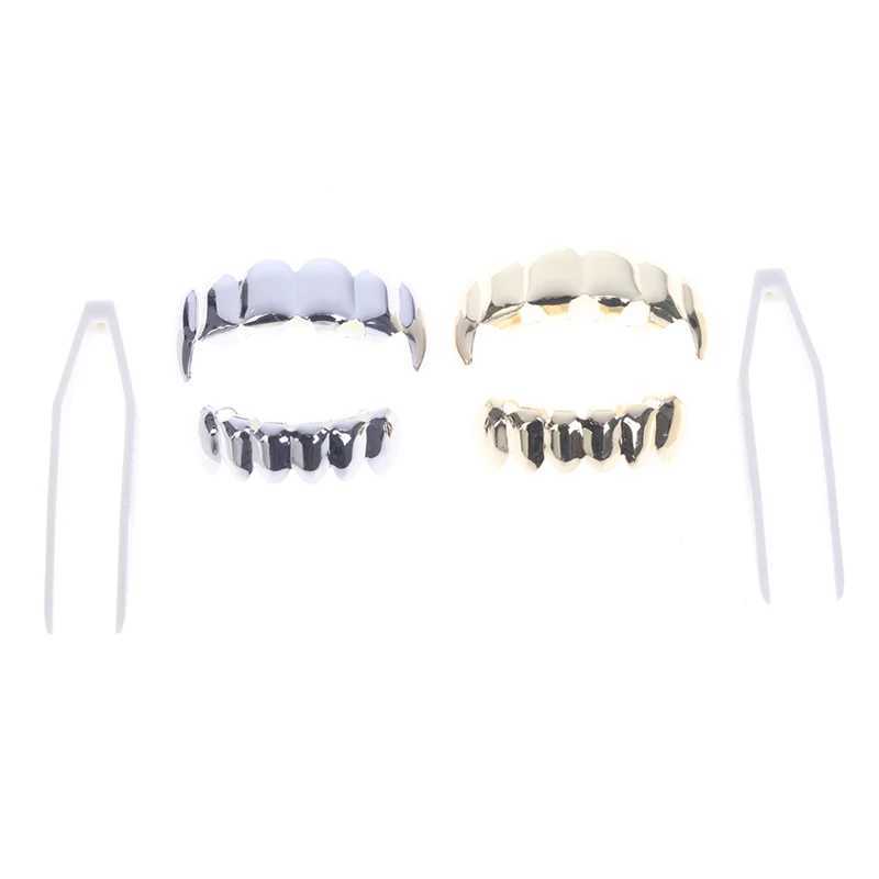Hip Hop Teeth Grillz Top Bottom Grill Mouth Teeth Grills Gangster Jewelry Gift W241227