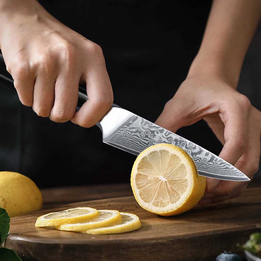 F.YOUNG 3.5 Inch Paring Knife 67 Layer Damascus Steel VG10 Steel Core Sharp Utility Vegetable Peeling Fruit Knife Household Tool Y241227