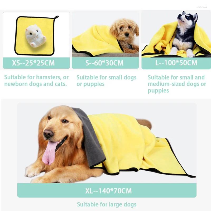 Update Quick Drying Dog And Cat Towels Soft Fiber Absorbent Bath Towel Pet Bathrobe Convenient Cleaning Supplies