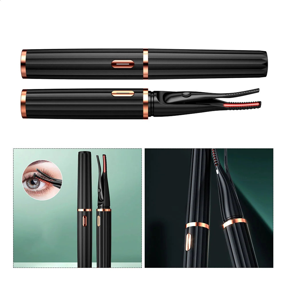 Lash Curler Electric Eyelash Heating Makeup Tool Heated Major Curling Device Black Miss 241226