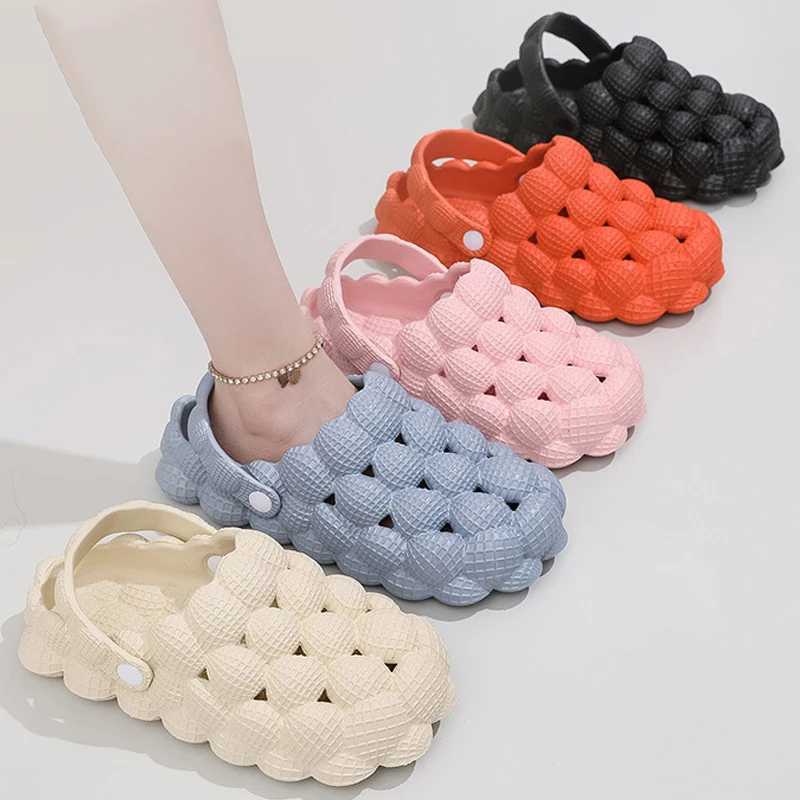 High Quality Shevalues Women Clogs Slippers Cute Bubble Ball Sandals Summer Indoor Massage EVA Slides Outdoor Closed Toe Fashion Beach Shoes T241227