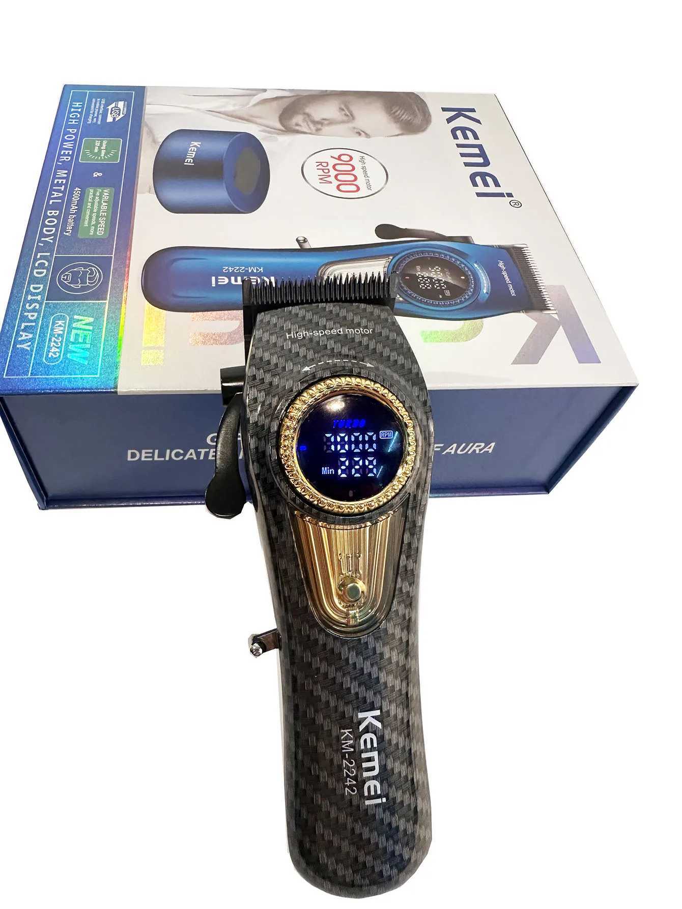 Kemei KM-2242 Beautiful Professional Hair Clipper Hair Cutting Machine With Charging Base For Men Electric Hair Trimmer Men Gift W241227