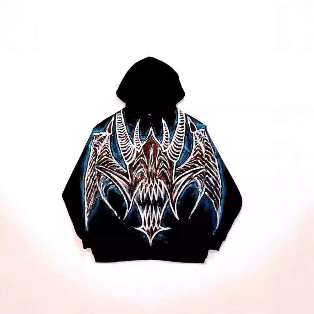 Graffiti demon print street hip-hop style new unisex autumn and winter hoodie