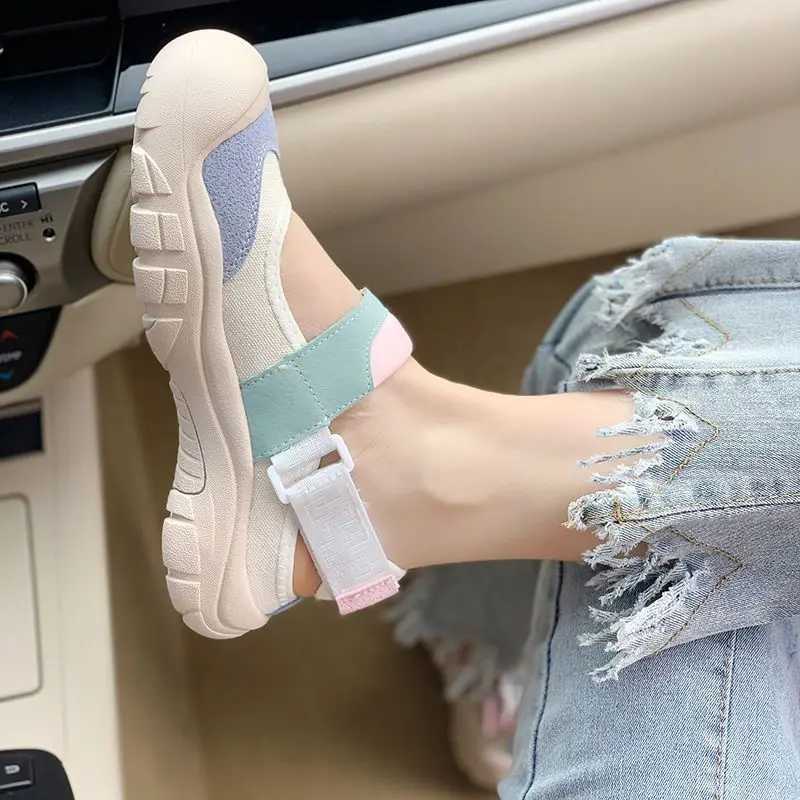 High Quality Summer New Running Sports And Leisure Womens Shoes Fashion Flat Sandals Thick Bottom Wear-Resistant Beach Shoes Size 35-40 T241227
