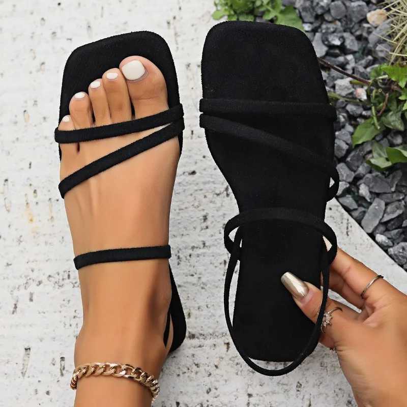 High Quality New Summer Fashion Womens Sandals Large Size Sports Flats Casual Comfortable Solid Color Women Shoes Womens Sandals T241227