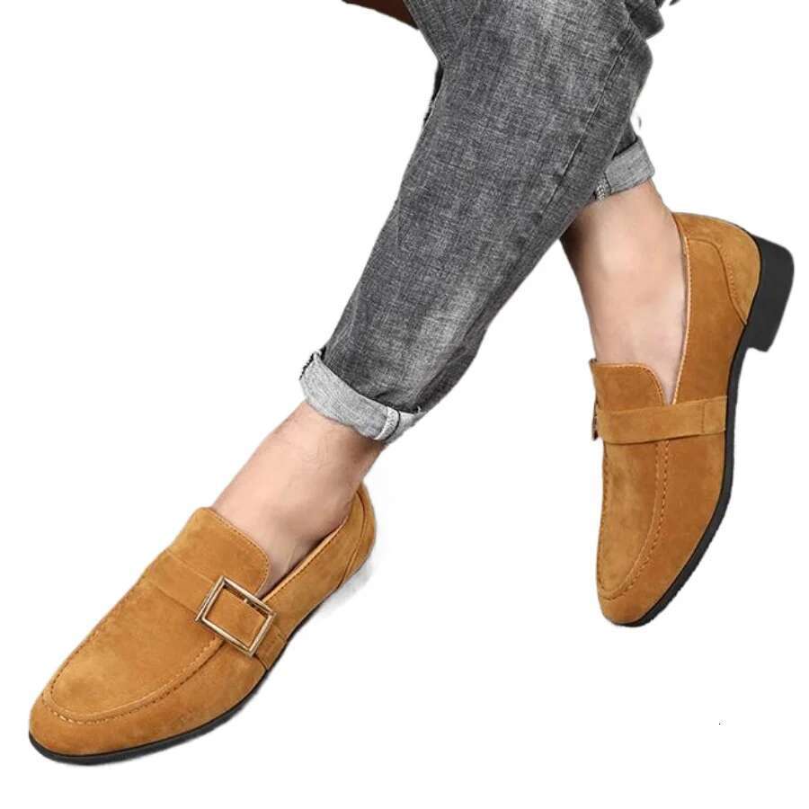 2025 Men Casual Business Loafers Dress Shoes Faux Suede Driving Fashion Formal for Men Sneakers