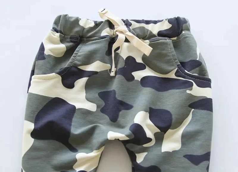 2-6T spring autumn unisex baby kids boys girls Fashion Cartoon Harlan toddler Camouflage pants W241227